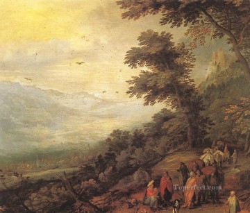  madera Pintura Art%c3%adstica - Reunión de gitanos en el bosque flamenco Jan Brueghel el Viejo